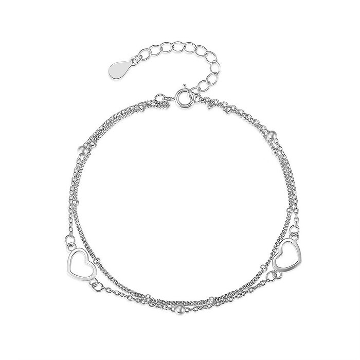 Herz Frauen Silber Armband