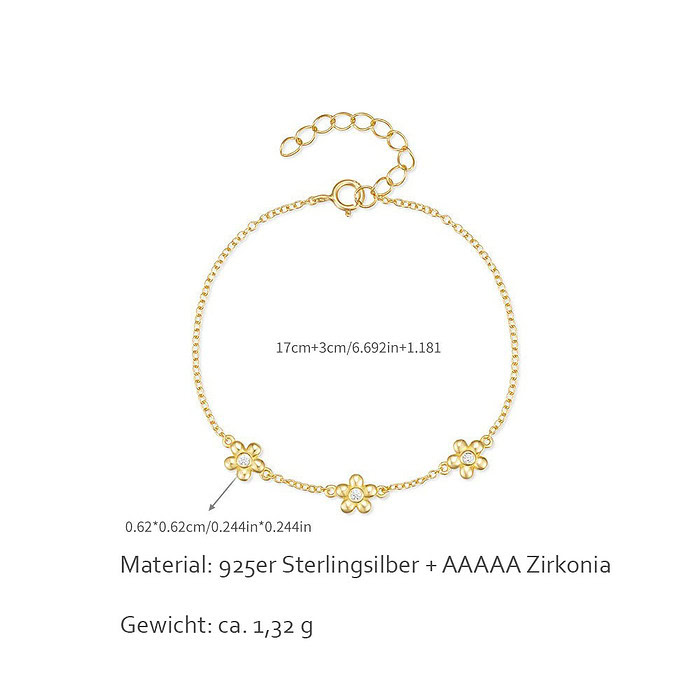 Armband mit Gold Blumen