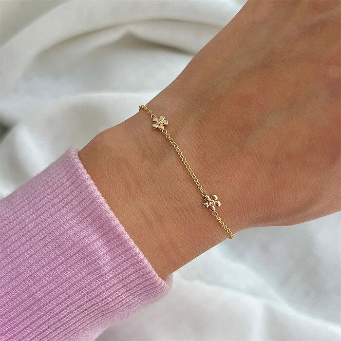Armband mit Gold Blumen