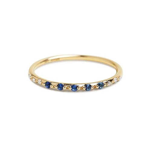 Blau Zirkonia Damen Ring