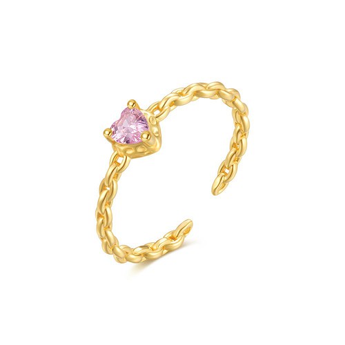 Gold Solitär Ring Damen