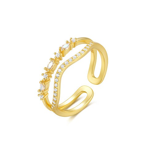 Filigrane Ring mit Zirkonia