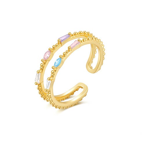 Bunt Zirkonia Filigrane Ring