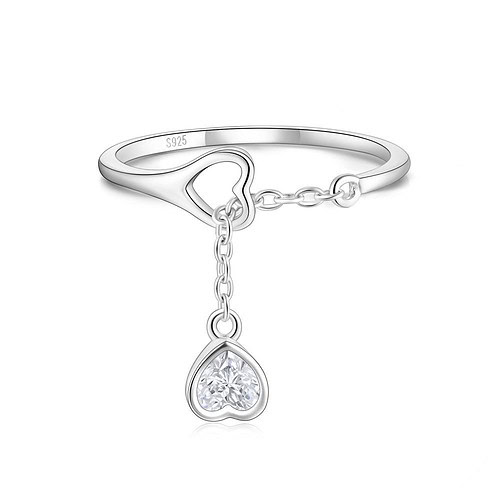 Silber Ring mit Kette