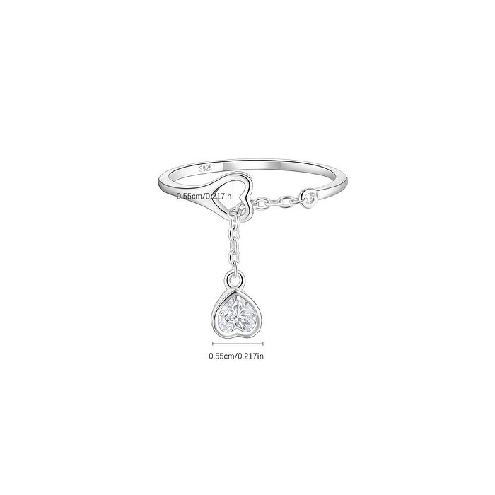 Silber Ring mit Kette