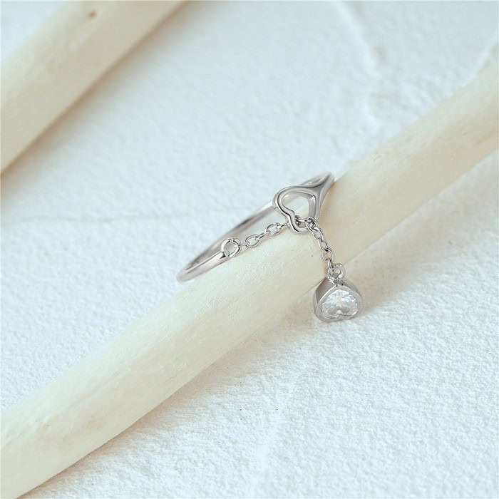 Silber Ring mit Kette