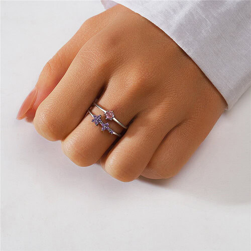 Damen Silber Ring mit Zirkonia
