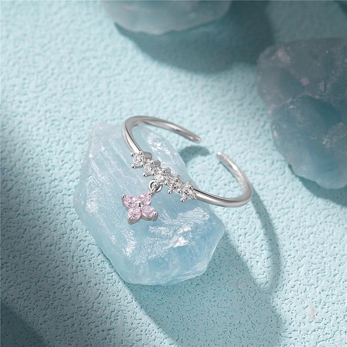 Silber Ring mit Bunten Steinen