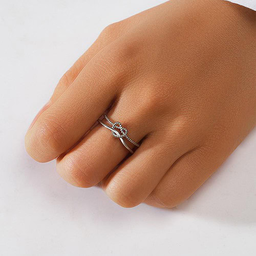 Damen Herz Ring aus 925er Silber