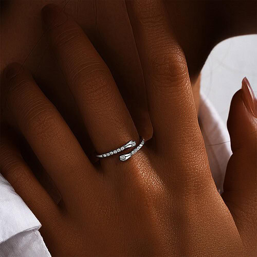 Damen Schlicht Ring aus Silber