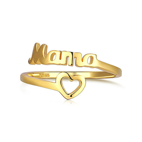 Gold Mama Ring mit Herz