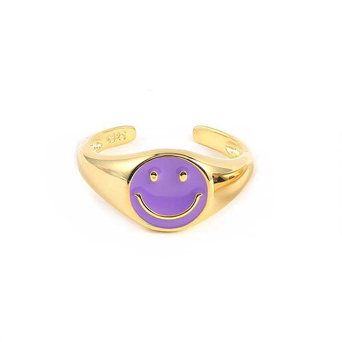 damen Smiley damen siegelring Gold