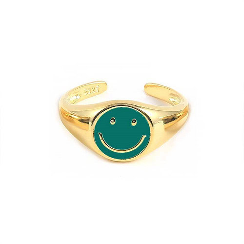 damen Smiley damen siegelring Gold