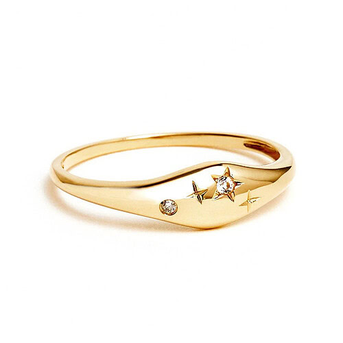 Sternzeichen siegelring damen Gold