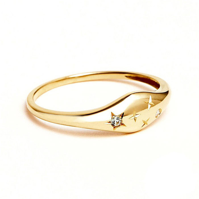 siegelring damen Gold Sternzeichen Wassermann