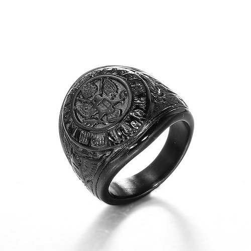 Schwarze Russische Adler siegelring herren Ring