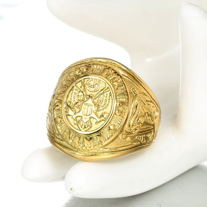 Gold Russische Adler siegelring herren