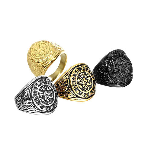 Gold Russische Adler siegelring herren