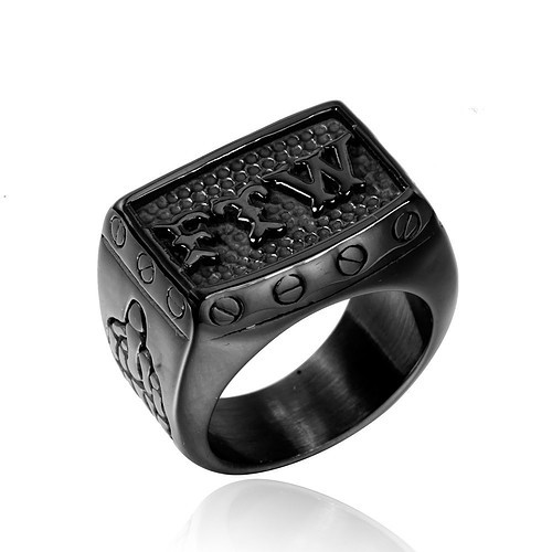modern FTW signet ring herren schwarzem