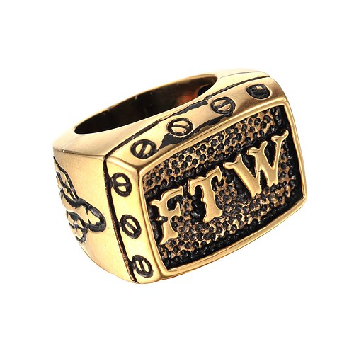 modern FTW signet ring herren gold