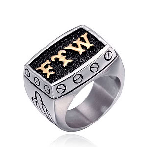 modern FTW signet ring herren silver