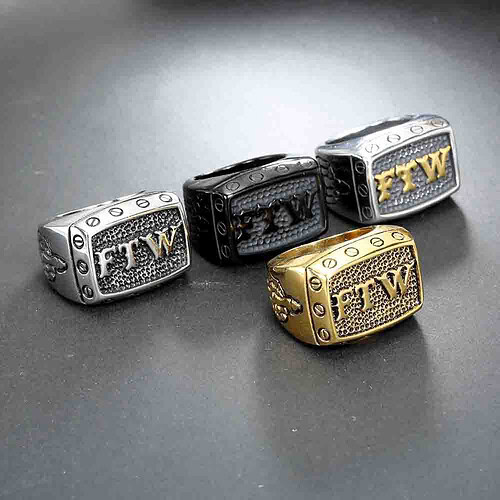 modern FTW siegelring herren edelstahl