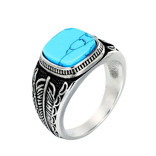 Türkisem signet silber ring herren