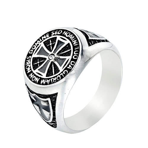 Kreuz signet silber ring herren