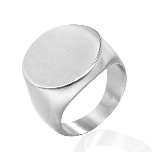 signet edelstahl ring herren silber
