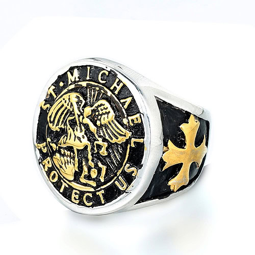 signet edelstahl ring herren gold
