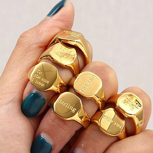buchstaben ring gold damen schlicht