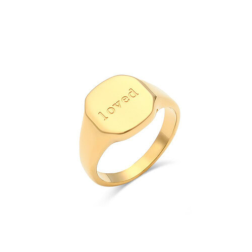 buchstaben ring gold damen schlicht