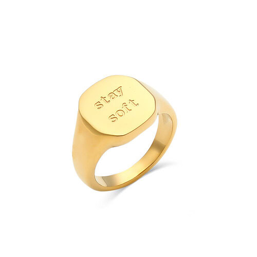 buchstaben ring gold damen schlicht