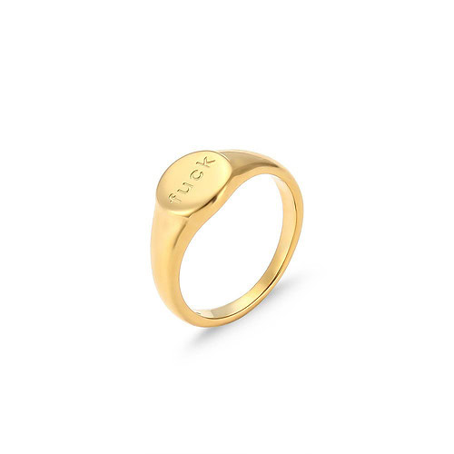 Runden ring gold damen schlicht