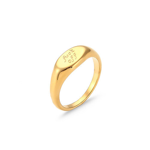 Oval ring gold damen schlicht