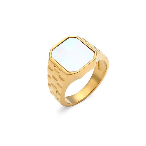 siegelring damen gold mit muschel