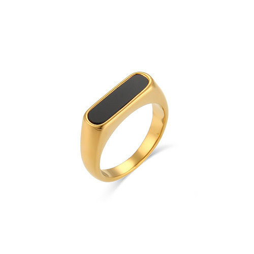 Rechteckig siegelring damen gold mit muschel
