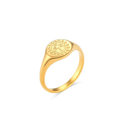 Rund siegelring damen gold mit Gravur