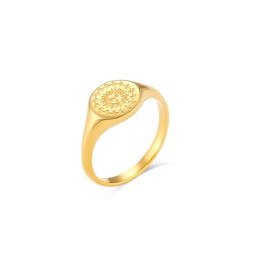 Rund siegelring damen gold mit Gravur