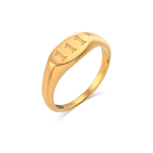 siegelring gold damen mit zahlen 111