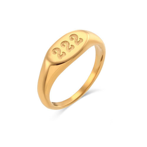 siegelring gold damen mit zahlen 222