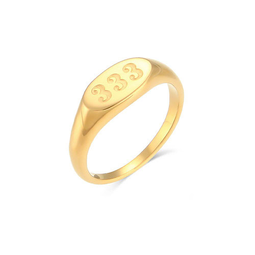 siegelring gold damen mit zahlen 333