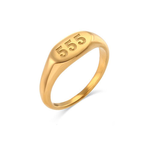 siegelring gold damen mit zahlen 555