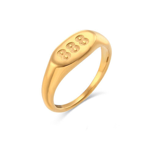 siegelring gold damen mit zahlen 888