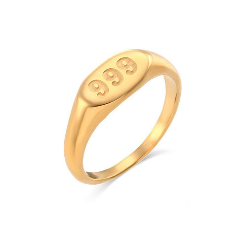 siegelring gold damen mit zahlen 999
