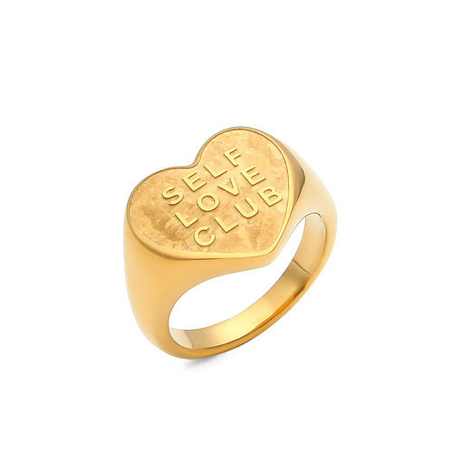 SELF LOVE CLUB Goldener Siegelring damen