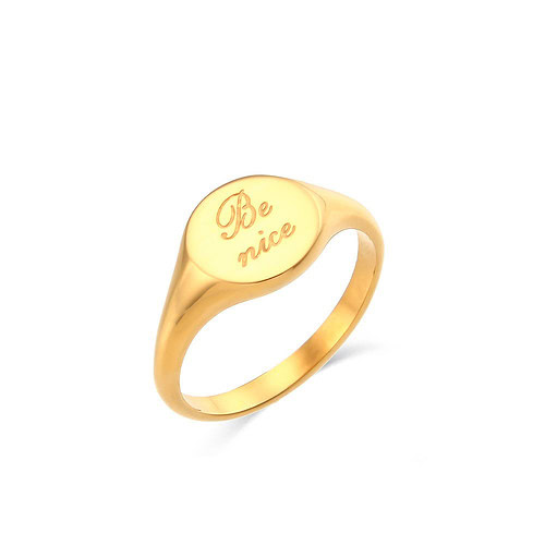 damen Vergolden Ring mit Buchstaben