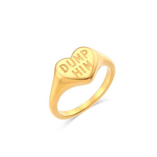 damen Vergolden Ring mit Buchstaben