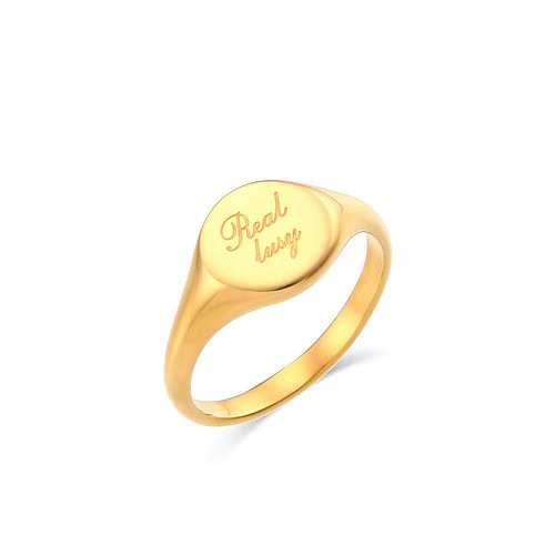 Goldener Siegelring mit Real Lucky