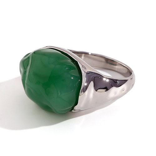 silbernen Ring Vintage mit Steinen